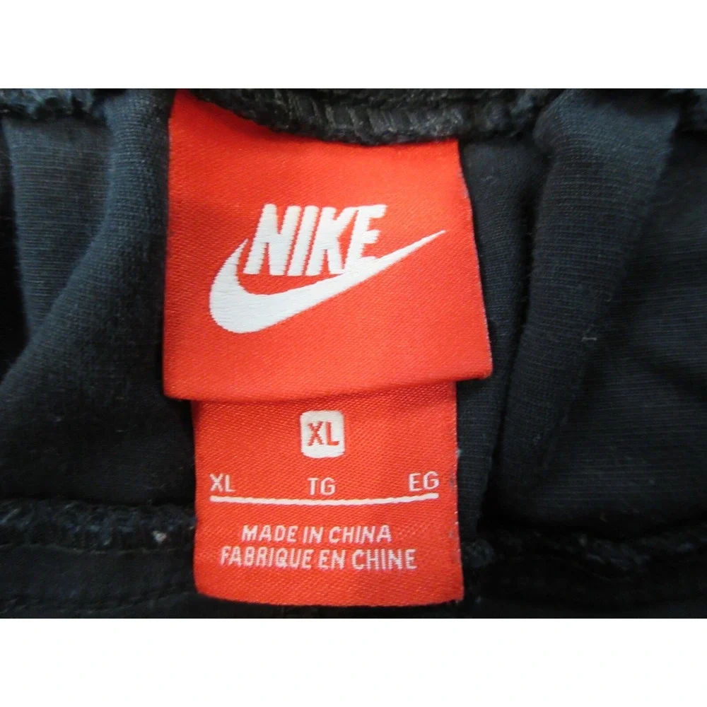 Nike Pants Mens XL Black Air Joggers Elastic Waist Cuffed Logo Woven Panels